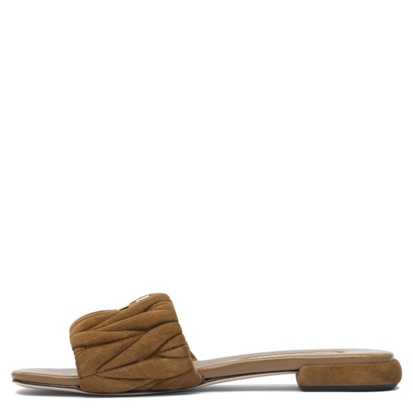 Miu Miu Matelassé Suede Sandals IT 39 Women - Picture 3 of 5